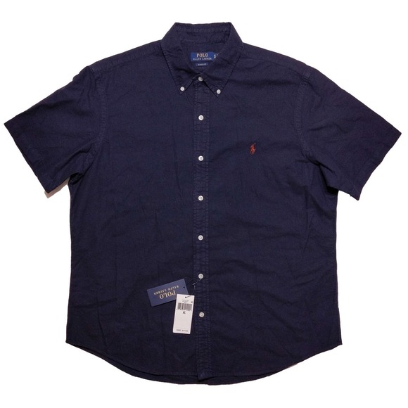 Polo Ralph Lauren Other - POLO RALPH LAUREN Short Sleeve Button Shirt Navy Blue XL ~ New